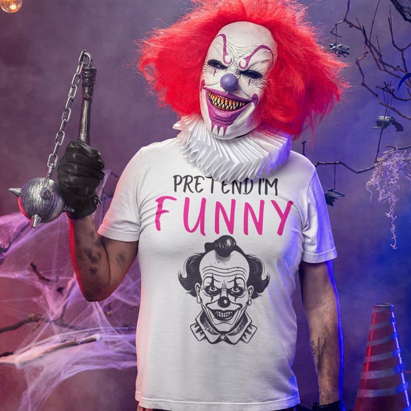 Funny Clown Halloween Shirt, Lazy Costume Tee, Spooky Season
