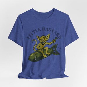 WWII Nose Art T-Shirt | Gremlin Little Bastard | Vintage Aviation Pilot Gift image 8