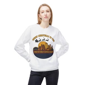 Pittsburgh Christmas Sweatshirt: Steel City Skyline, 'Merry Christmas to Yinz' image 5