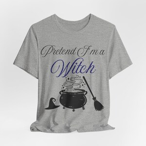 Funny Witch Halloween Shirt, Lazy Costume Tee, Spooky Season image 7