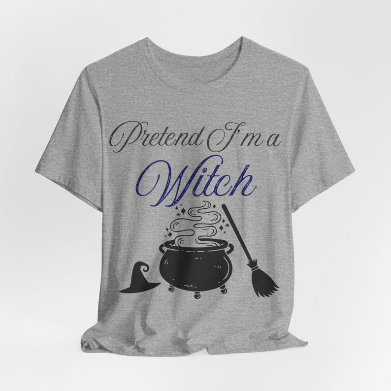 Funny Witch Halloween Shirt, Lazy Costume Tee, Spooky Season image 7