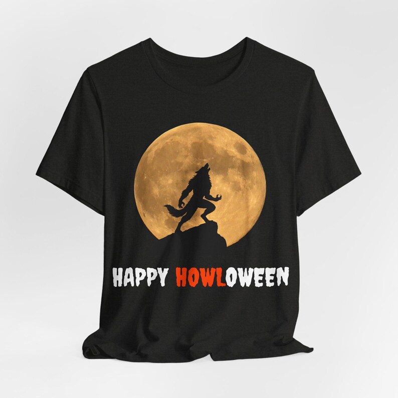 Werewolf Halloween Shirt, Gothic Full Moon Tee, Spooky Season image 6