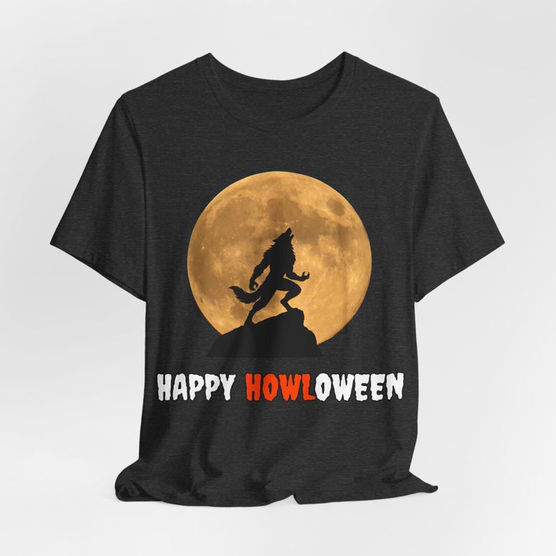 Werewolf Halloween Shirt, Gothic Full Moon Tee, Spooky Season image 8
