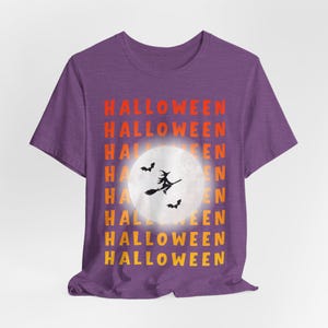 Camiseta retro de bruja para Halloween, camiseta gótica de luna llena, temporada espeluznante imagen 9