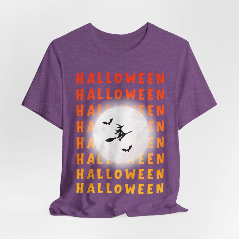 Camiseta retro de bruja para Halloween, camiseta gótica de luna llena, temporada espeluznante imagen 9