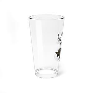 Lucky 13 Cat Pint Glass, WWII Nose Art Barware, Vintage Aviation Gift image 11