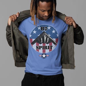 B-2 Spirit Stealth Bomber Shirt, Patriotic USAF Military Aircraft T-Shirt, Aviation Gift Tee for Veterans, Pilots & Airplane Lovers