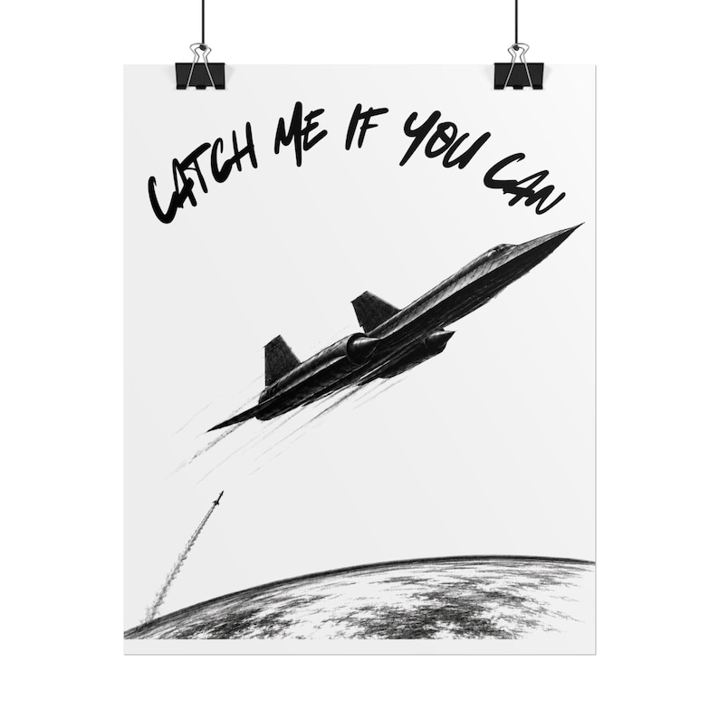 SR-71 Blackbird Cold War spy plane aviation art print