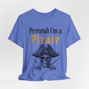 Funny Pirate Halloween Shirt, Lazy Costume Tee, Spooky Season image 9