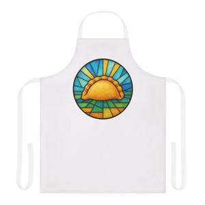 Stained Glass Pierogi Apron, Polish Foodie Cooking Kitchen Wear image 6