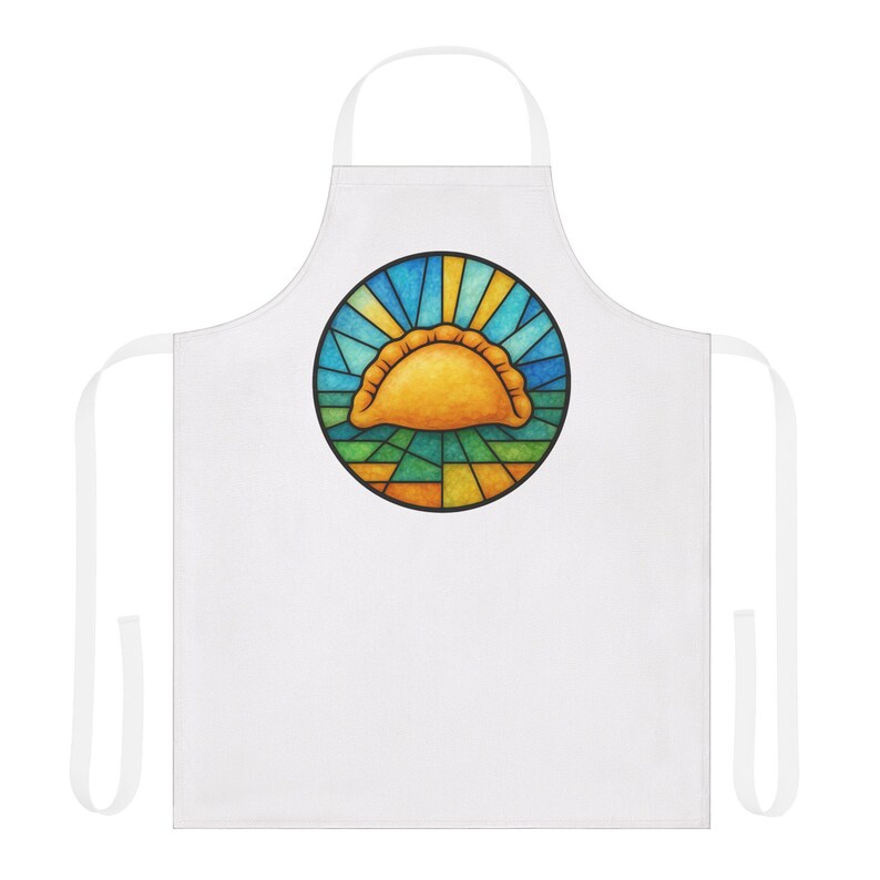 Stained Glass Pierogi Apron, Polish Foodie Cooking Kitchen Wear image 6