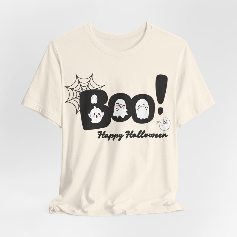 Kawaii Ghost Halloween Shirt, Spooky Season Boo Tee image 5