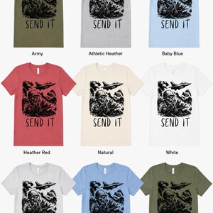Camiseta Skull Soldier Send It, Camiseta táctica militar imagen 12