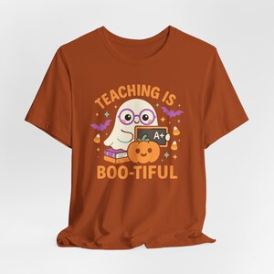 Teacher Halloween Shirt, Funny Ghost Teacher Tee, Fall Gift image 4