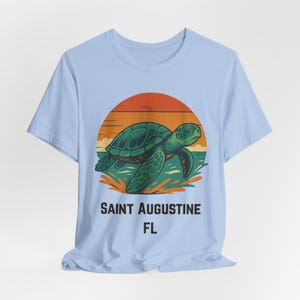Sea Turtle Sunset T-Shirt: St. Augustine Beach, Retro Florida Souvenir image 5