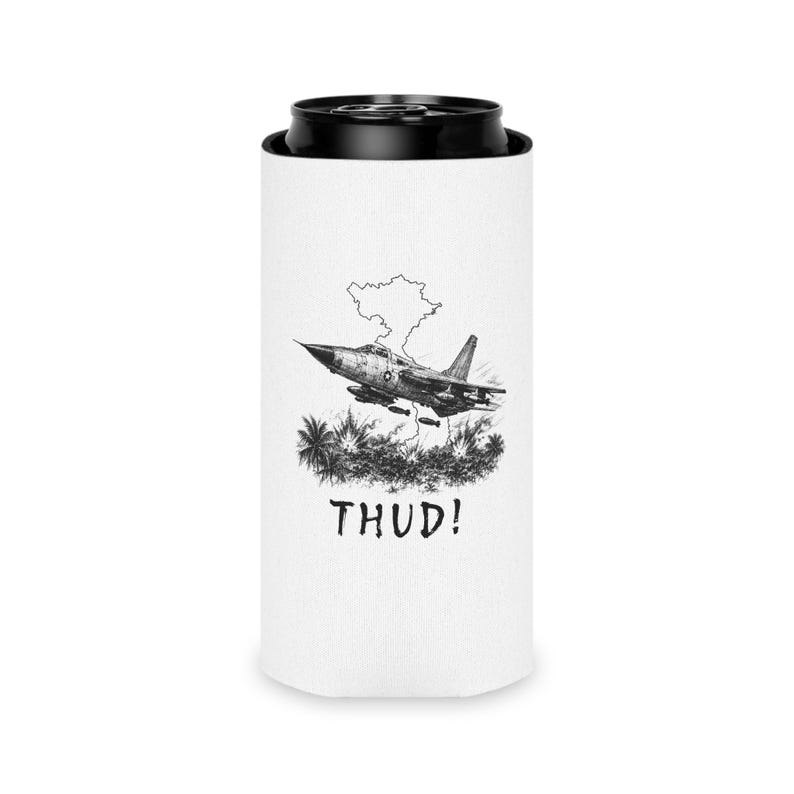 F-105 Thunderchief Can Cooler, Operation Rolling Thunder Koozie, Vietnam Veteran Beer Sleeve image 7