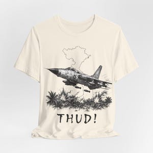 F-105 Thunderchief "Thud" Fighter Jet T-Shirt, Vintage Military Aviation Apparel image 11
