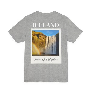Skógafoss Iceland Waterfall T-Shirt: Travel Souvenir Graphic Tee image 7