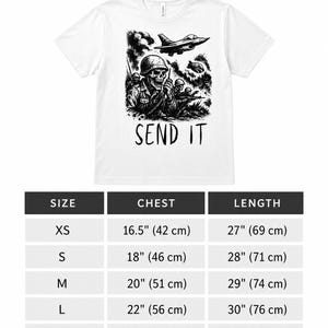 Camiseta Skull Soldier Send It, Camiseta táctica militar imagen 11