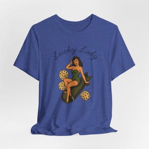 WWII Bomber Nose Art T-Shirt | Lucky Lady Pin-Up Girl | Vintage Aviation Pilot Gift image 10