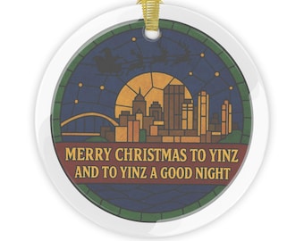Ornament Pittsburgh Yinz Kristalglas Ornament | Lokale trots
