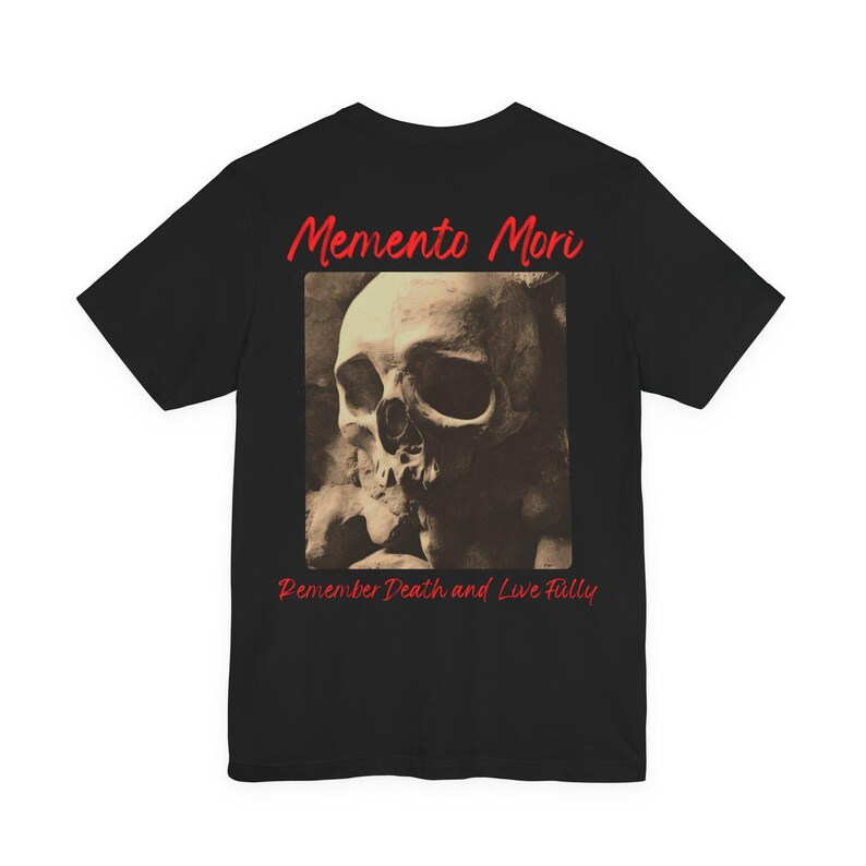Memento Mori T-Shirt: Stoic Philosophy Gothic Skull Graphic Tee image 5