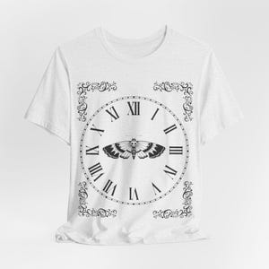 Death's-head Moth Clock T-Shirt, Dark Academia Gothic Whimsigoth Memento Mori image 6