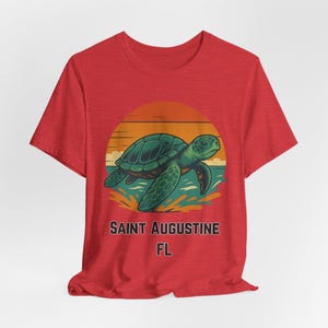Sea Turtle Sunset T-Shirt: St. Augustine Beach, Retro Florida Souvenir image 8