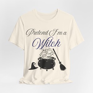 Funny Witch Halloween Shirt, Lazy Costume Tee, Spooky Season image 5