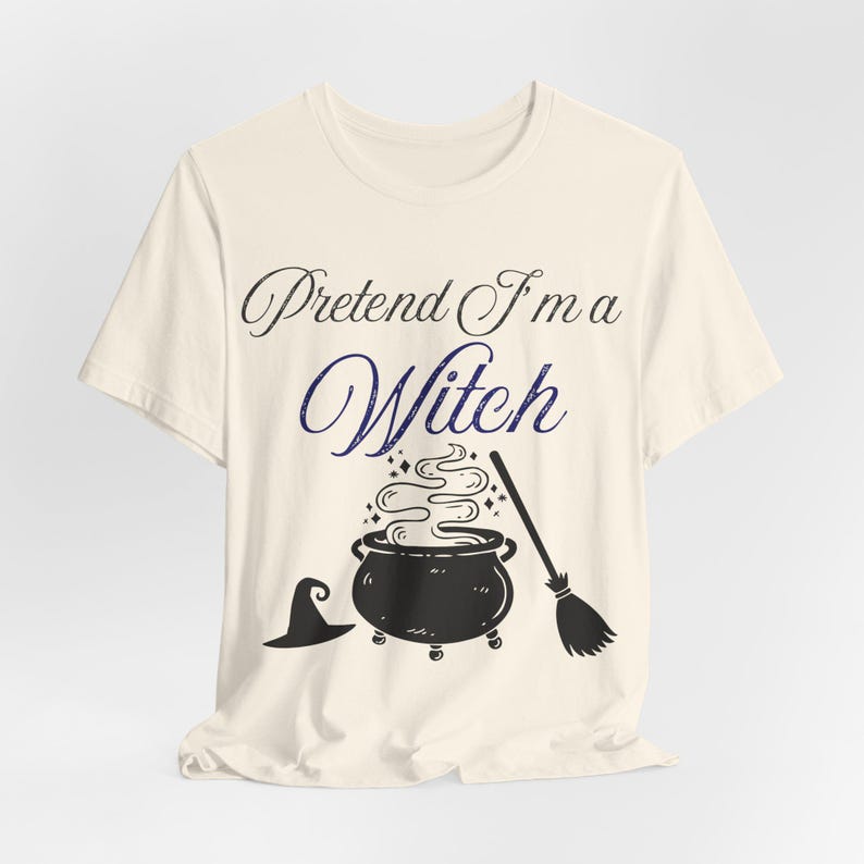 Funny Witch Halloween Shirt, Lazy Costume Tee, Spooky Season image 5