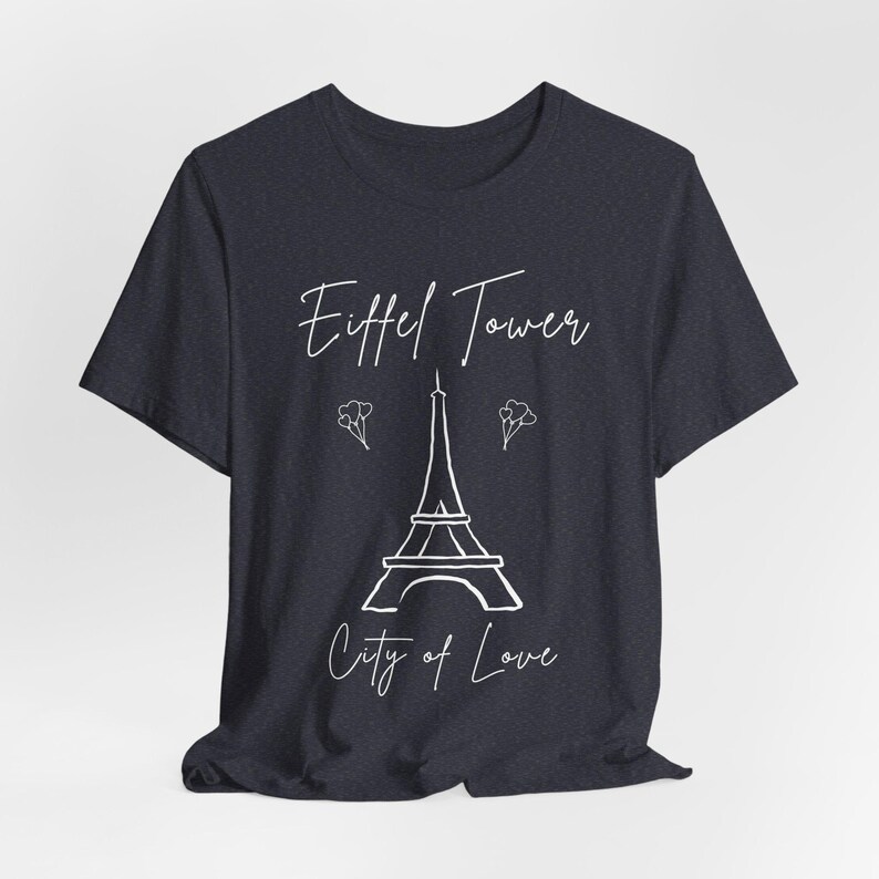 T-shirt Eiffeltoren City of Love Parijs Frankrijk, retro reissouvenir afbeelding 6