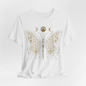 ゴシックバタフライムーンシャツ：天体魔女Tシャツ 画像 5