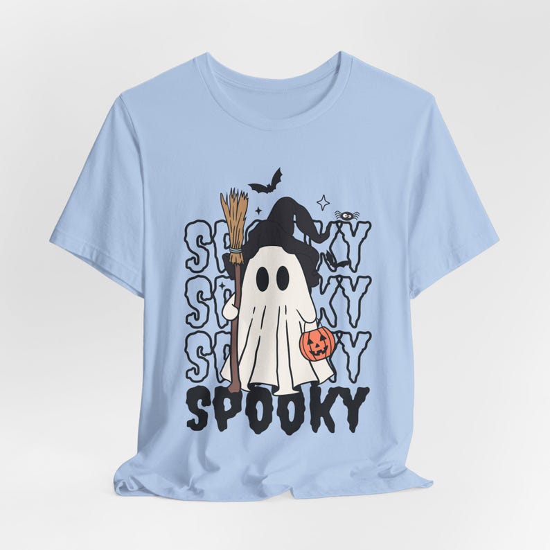 Ghost Witch Halloween Shirt, Gothic Spooky Tee, Spooky Season image 4
