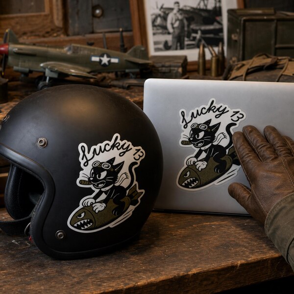 WWII Bomber Nose Art | Vintage Military Aviation Kiss-cut Sticker - Etsy