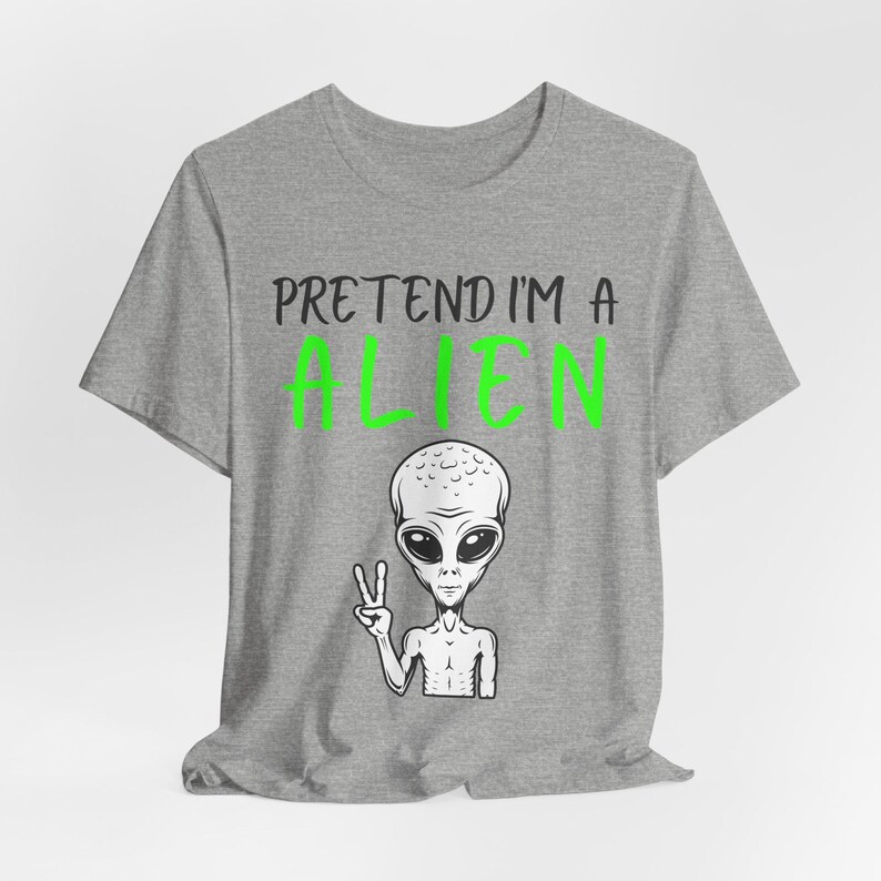 Funny Alien Halloween Shirt, Lazy UFO Costume Tee, Spooky Season image 8
