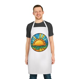 Stained Glass Pierogi Apron, Polish Foodie Cooking Kitchen Wear image 4