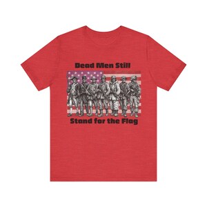 Skeleton Soldier Shirt, Military History Tee, American Flag Skull Graphic image 14