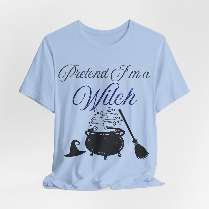 Funny Witch Halloween Shirt, Lazy Costume Tee, Spooky Season image 6