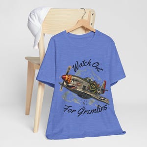 Watch Out For Gremlins Shirt, Vintage WWII Warbird Aviation Tee image 14
