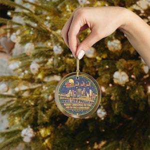 Pittsburgh Yinz Crystal Glass Ornament, Steel City Holiday Keepsake image 5