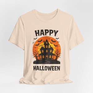 Haunted House Halloween Shirt, Retro Gothic Bats Tee, Spooky Season image 8