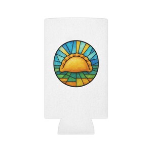 Stained Glass Pierogi Can Cooler, Pittsburgh Polish Food Koozie, Yinzer Beer Sleeve image 8