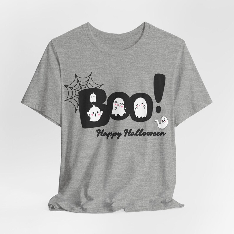 Kawaii Ghost Halloween Shirt, Spooky Season Boo Tee image 8
