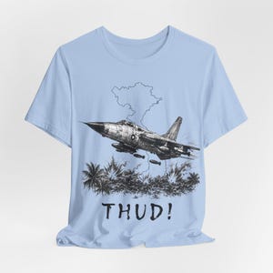 F-105 Thunderchief "Thud" Fighter Jet T-Shirt, Vintage Military Aviation Apparel image 9