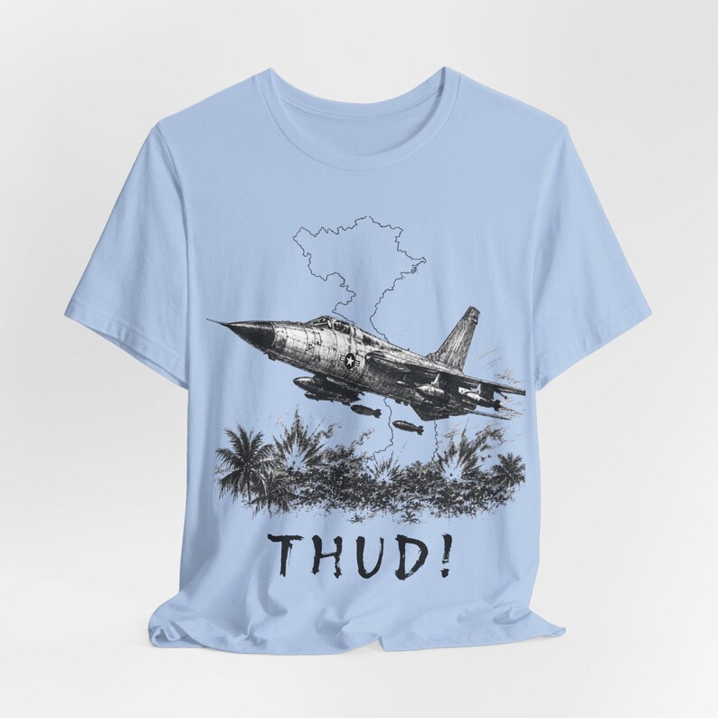 F-105 Thunderchief "Thud" Fighter Jet T-Shirt, Vintage Military Aviation Apparel image 9