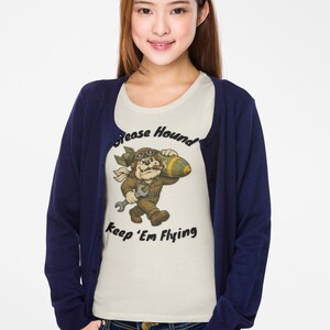 WWII Aviation Mechanic Shirt, Keep Em Flying Retro Warbird Tee image 3