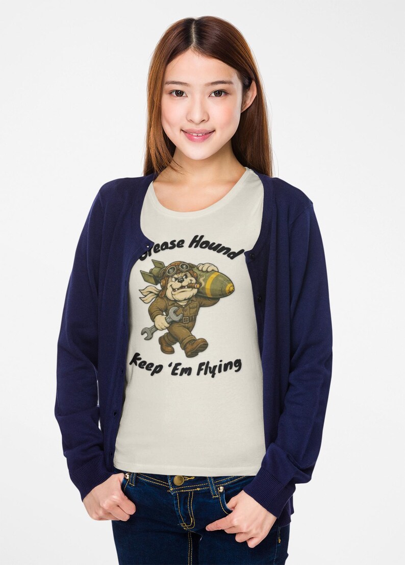 WWII Aviation Mechanic Shirt, Keep Em Flying Retro Warbird Tee image 3