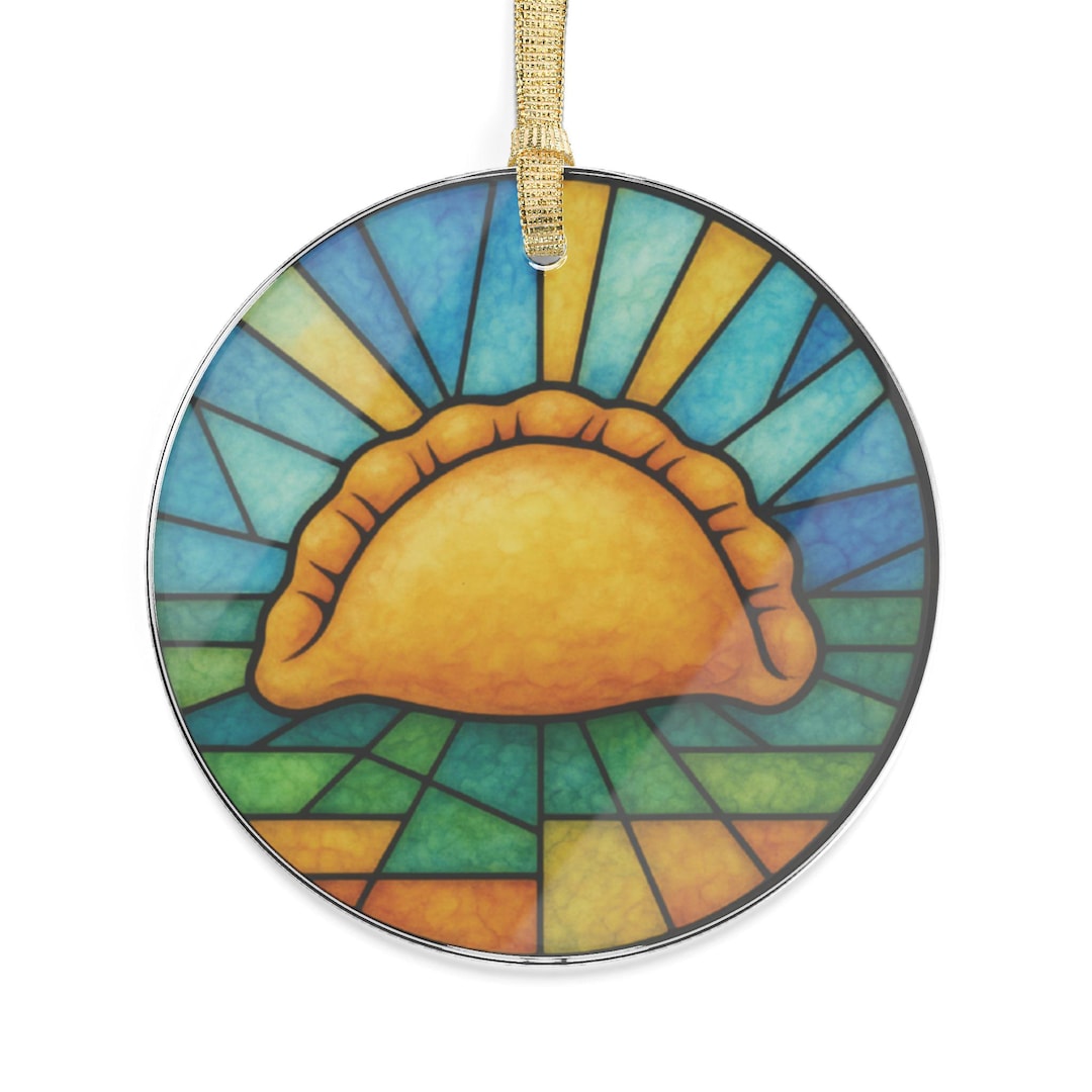 Stained Glass Pierogi Ornament