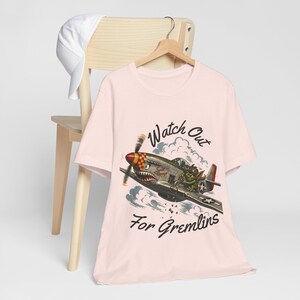 Watch Out For Gremlins Shirt, Vintage WWII Warbird Aviation Tee image 15
