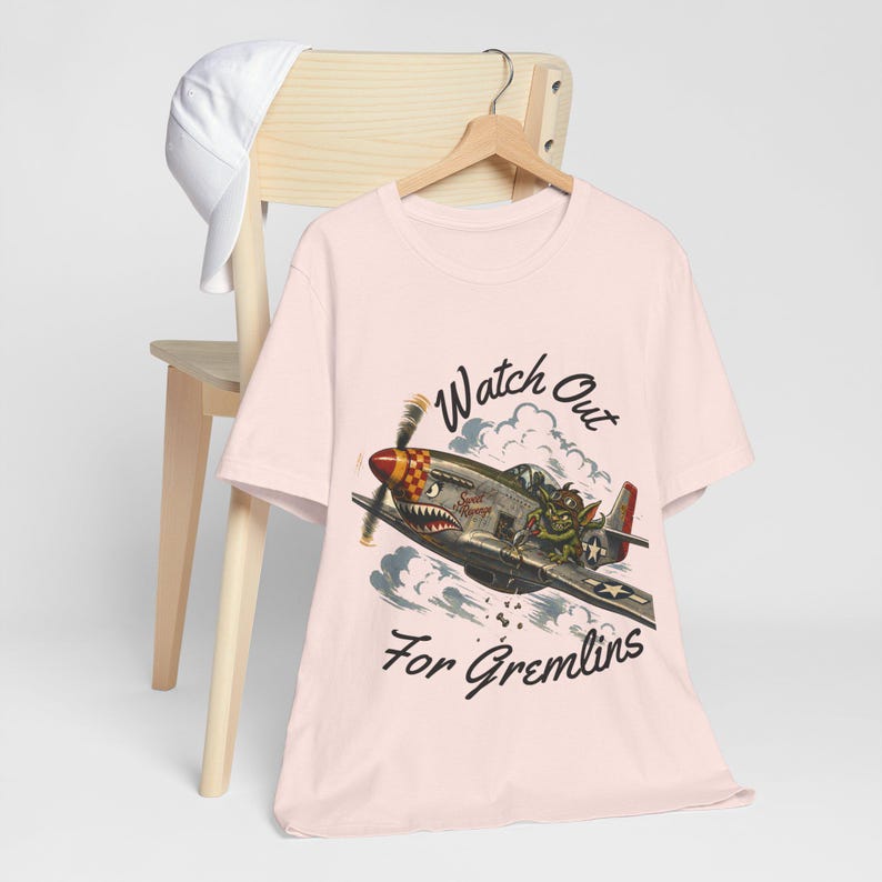 Watch Out For Gremlins Shirt, Vintage WWII Warbird Aviation Tee image 15